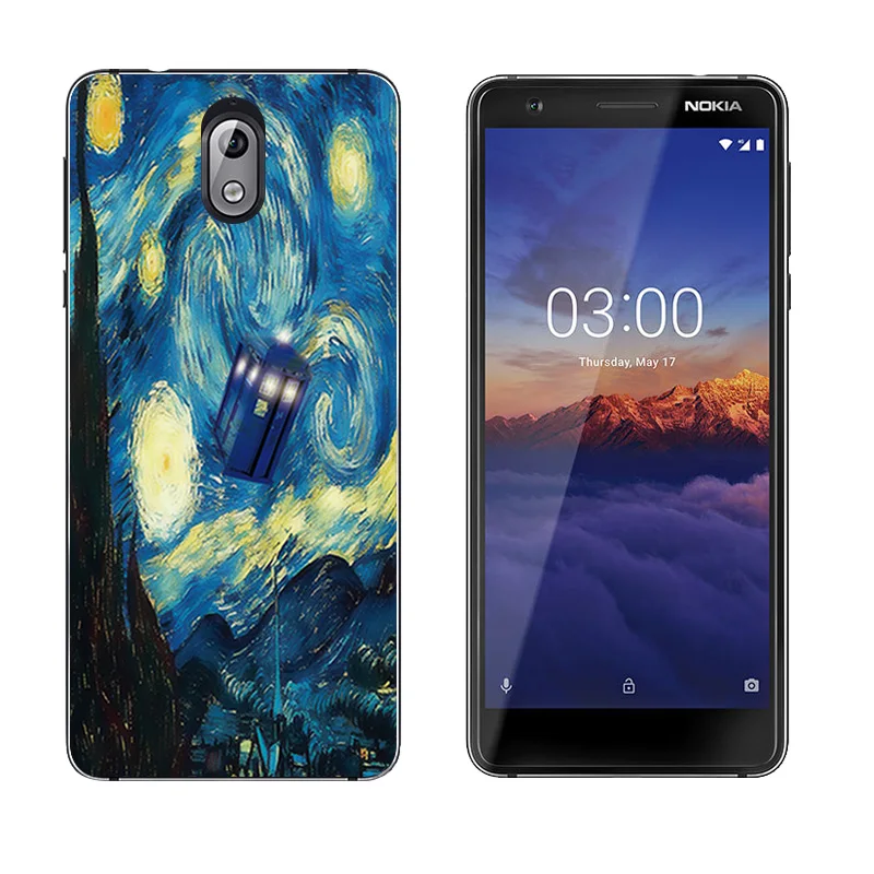 Чехол для Nokia 3 1/3 2018 5 2-дюймовый Мягкий чехол из ТПУ 1 TA-1063 TA-1057 защитный с принтом