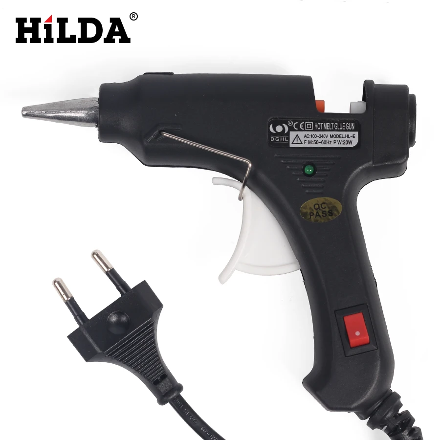 HILDA 20 Вт EU Plug термоплавкий клеевой пистолет и мини-пистолеты с 10 шт. клеевые