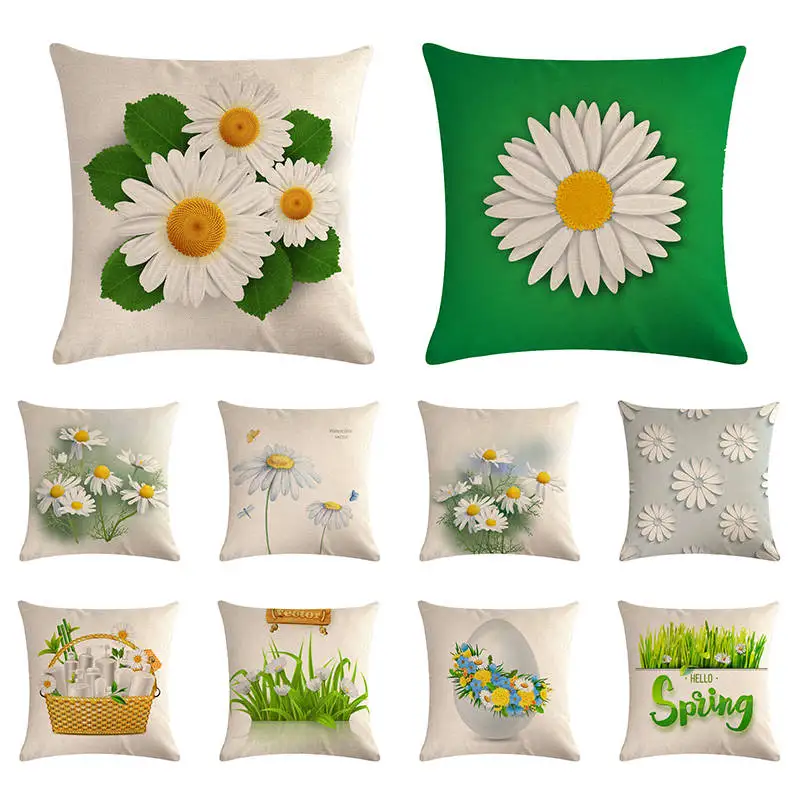 

Декоративная наволочка almofada ZY1264 в горшке с принтом подсолнуха и цветов