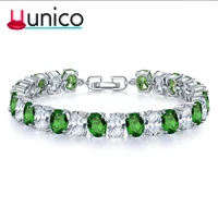 uunico 2018 hypoallergenic oval cubic zirconia dripping bracelet bangle bridal banquet gifts fashion jewelry br0166