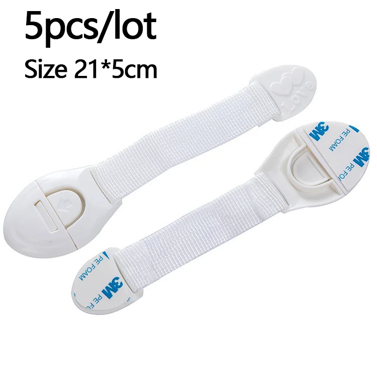 5pcs white Защита от детей Защита детей Блокировка двери для Для детей, малышей Детская безопасность Пластик замок Многофункциональный замок - Цвет: 5pcs white