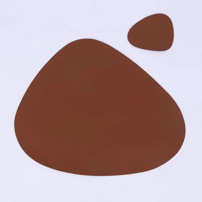 Brown 370x450 мм подставка под столовые приборы подставка из искусственной кожи Коврик для стола коврик для кухни водонепроницаемый manteles индивидуальные столовые коврики - Цвет: Brown