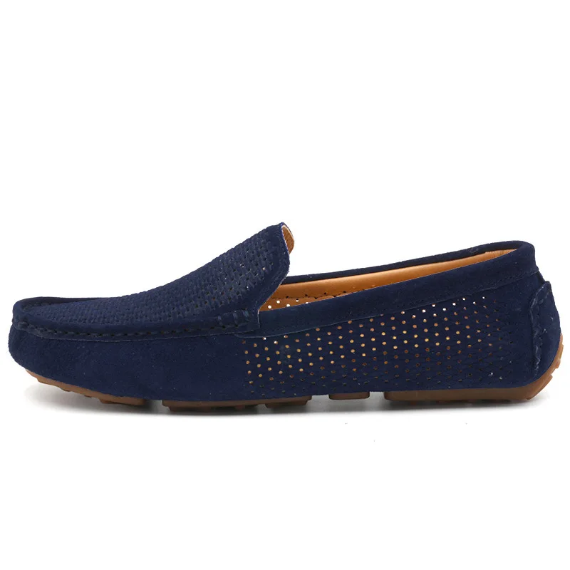 Мужские лоферы COSIDRAM мягкие дышащие из натуральной кожи на плоской подошве для