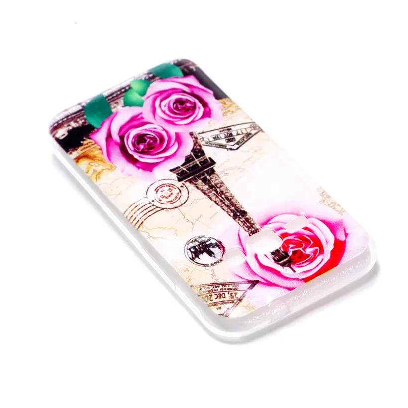HEMASOLY Case For Samsung Galaxy J1 2016 J120F J120H J120M Silicone Soft TPU Flower Protective Back Cover |