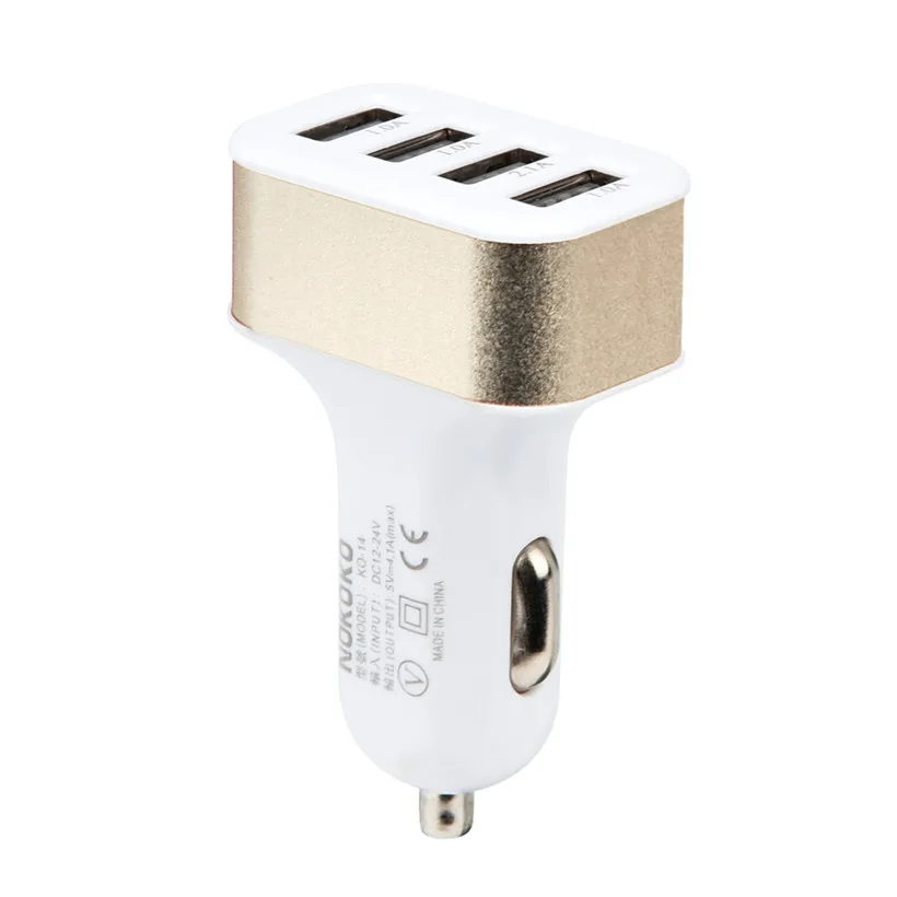 CARPRIE Car USB Adapter Charger Charging Metal Socket 4 Port Mobile Phone Fast Charge 180320 drop shipping | Мобильные телефоны и