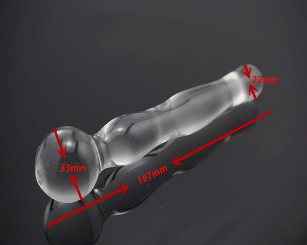 New double head pyrex crystal white glass anal butt plug beads dildo masturbation sex toys product for men women | Красота и здоровье