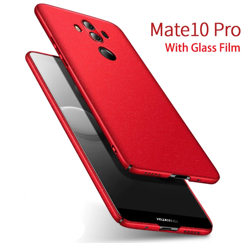 Стеклянная пленка! Для Huawei Mate 10 pro оригинальный Матовый Жесткий чехол с полным