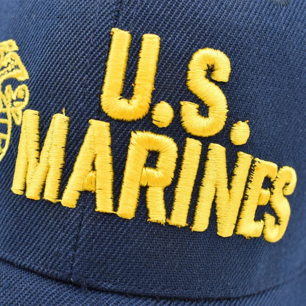 Мужская бейсбольная Кепка CLIMATE U.S.Marine военная в стиле милитари Черная кепка