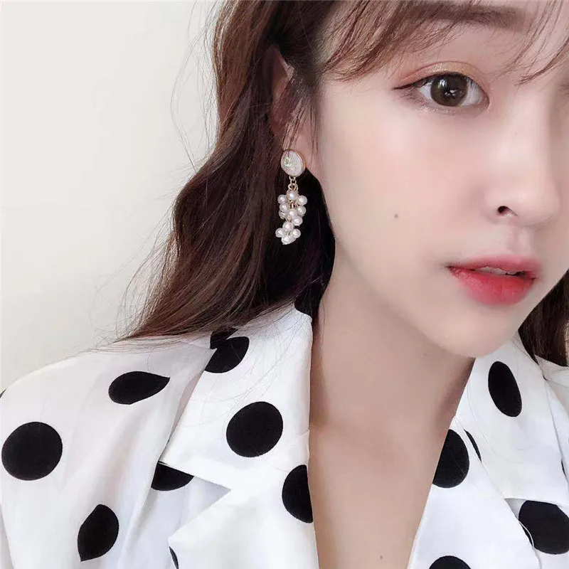 2019 Women's Earrings Simple Retro Pearl For Women Accessories Fashion Long Dangle Jewelry Bohemian Bijoux | Украшения и