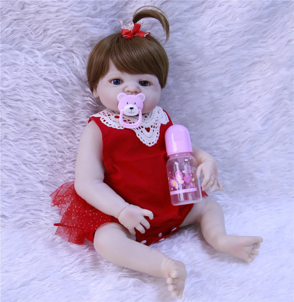 Кукла новорожденная NPK boneca силиконовая 55 см|bebe reborn menina|reborn meninadoll |