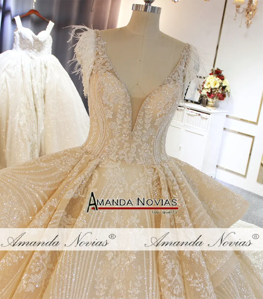 Роскошное Свадебное платье с длинным шлейфом Amanda Novias 100% как на фото | Свадьбы и
