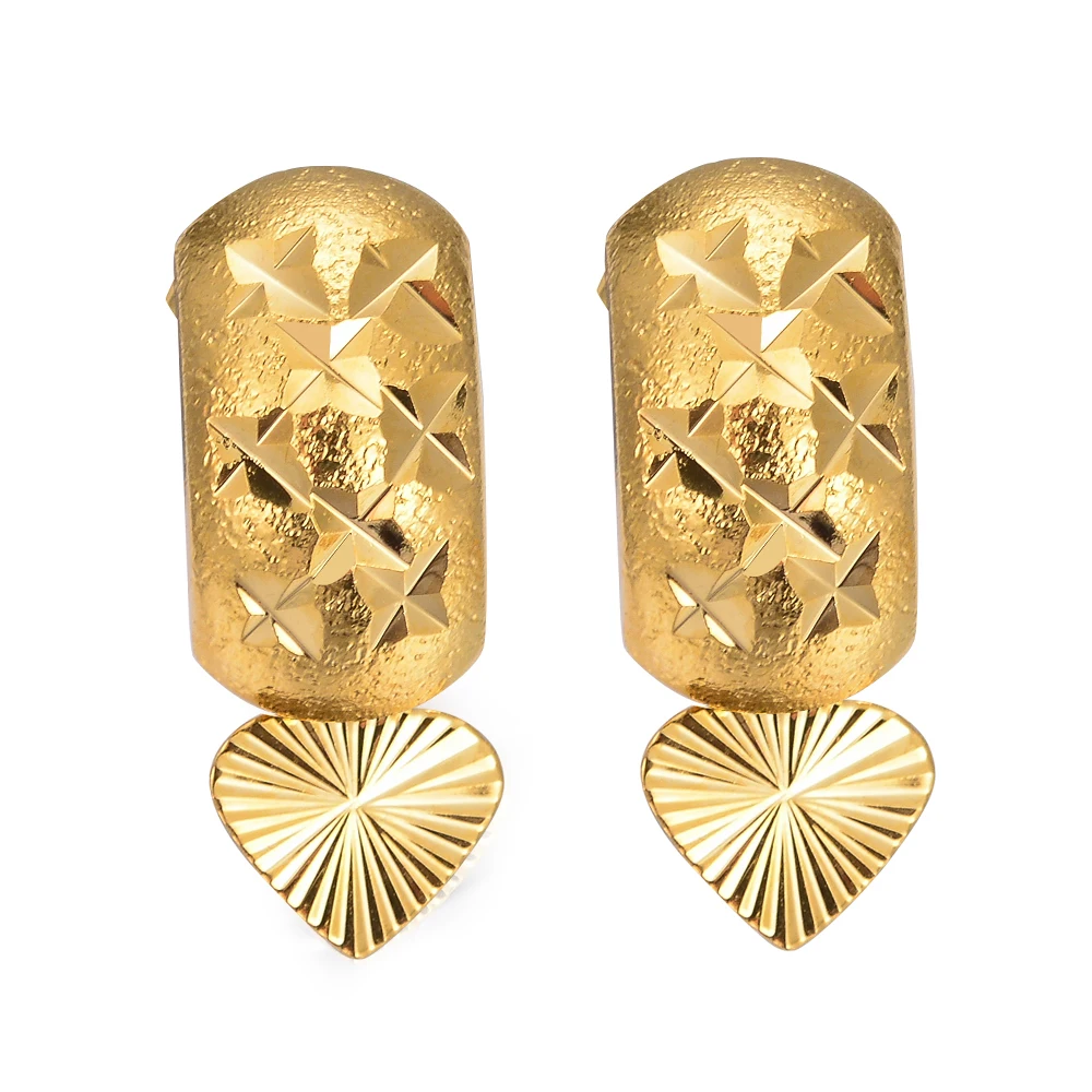 WANDO Jewelry оптовая продажа африканские серьги для женщин/девушек золотой цвет