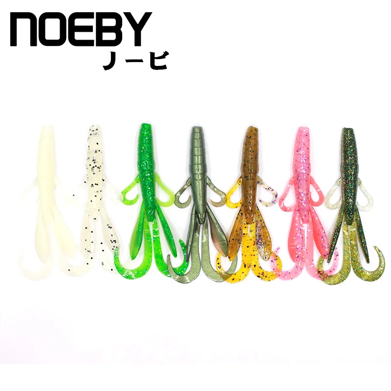 NOEBY 6 шт./упак. Мягкая приманка 95 мм/5 г червь для рыбалки привлекательная