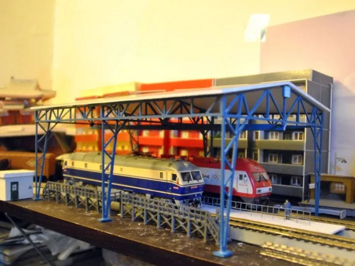 1/87 модель поезда ho scale рама гаража diy kit архитектурная материал песочный стол