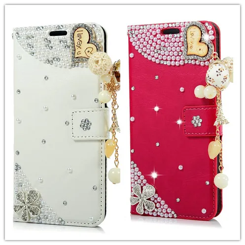 Алмазный Rhinestone Бумажник PU Кожа Флип Чехол Назад Случаи Телефона Мешок Мешки для