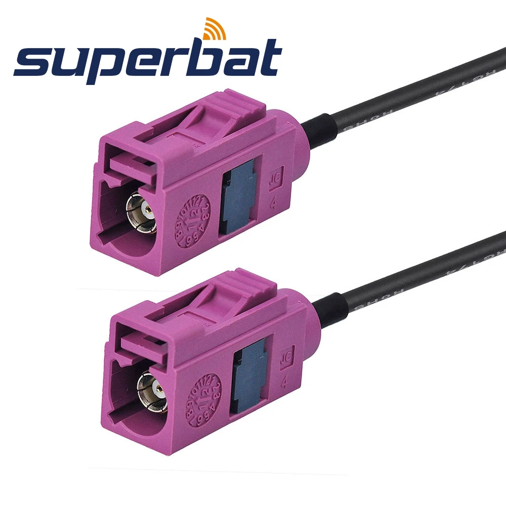 Superbat Fakra Female H Straight to Fakra Jack H Straight Pigtail Cable RG174 15cm RF Coaxial Cable