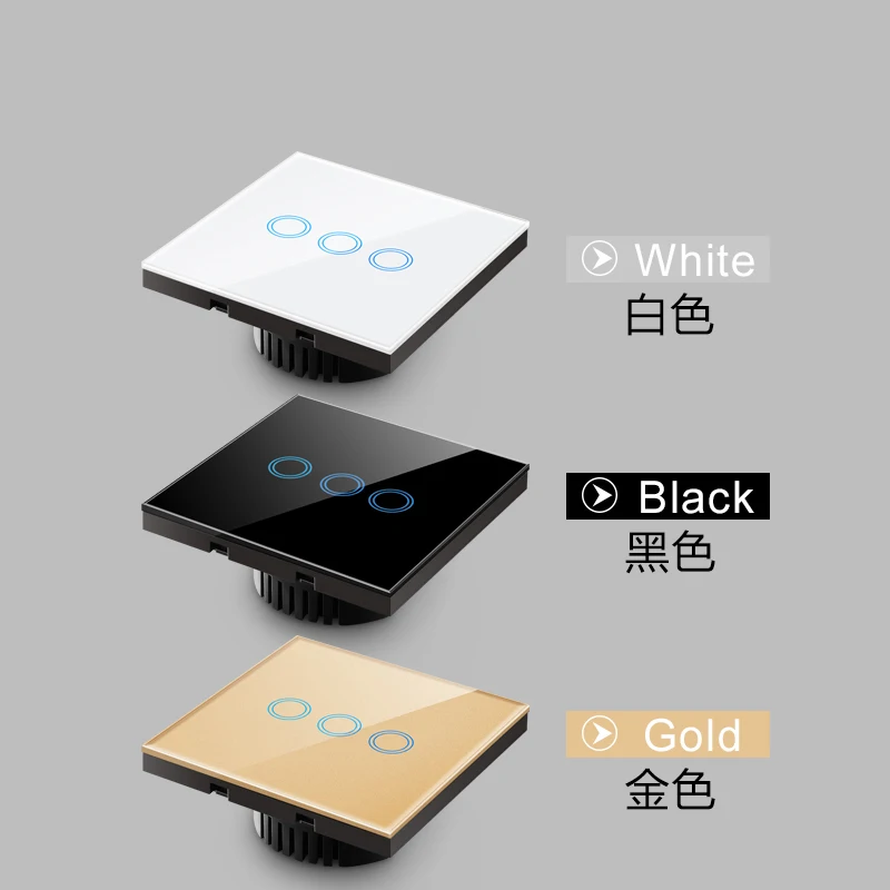 3 gang main switch Сенсорный переключатель Wi Fi пульт дистанционного управления умный светильник переключатель Панель настенный прерыватель 1/2/3 off white настенный выключатель ЕС Стандартный работы - Цвет: 3 gang main switch