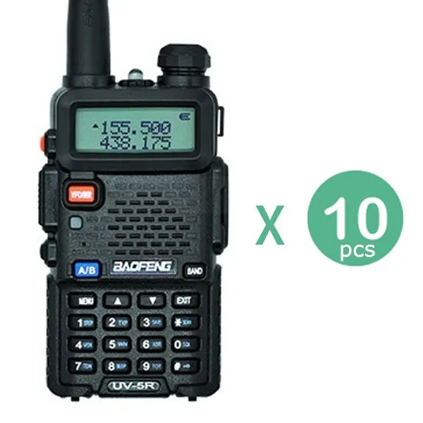 Черный 10 шт. Bao feng UV-5R для переносного приемо-передатчика Baofeng UV5R CB радио УКВ УВЧ Dual Band двухстороннее радио 5 Вт Ham Радио Испания Германии - Цвет: Черный