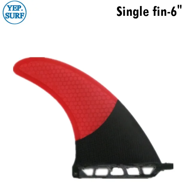 Красный Доска для серфинга Longboard плавники 6 длина для серфинга зеленый/синий/красный/белый Киль плавник 6 длина - Цвет: Красный