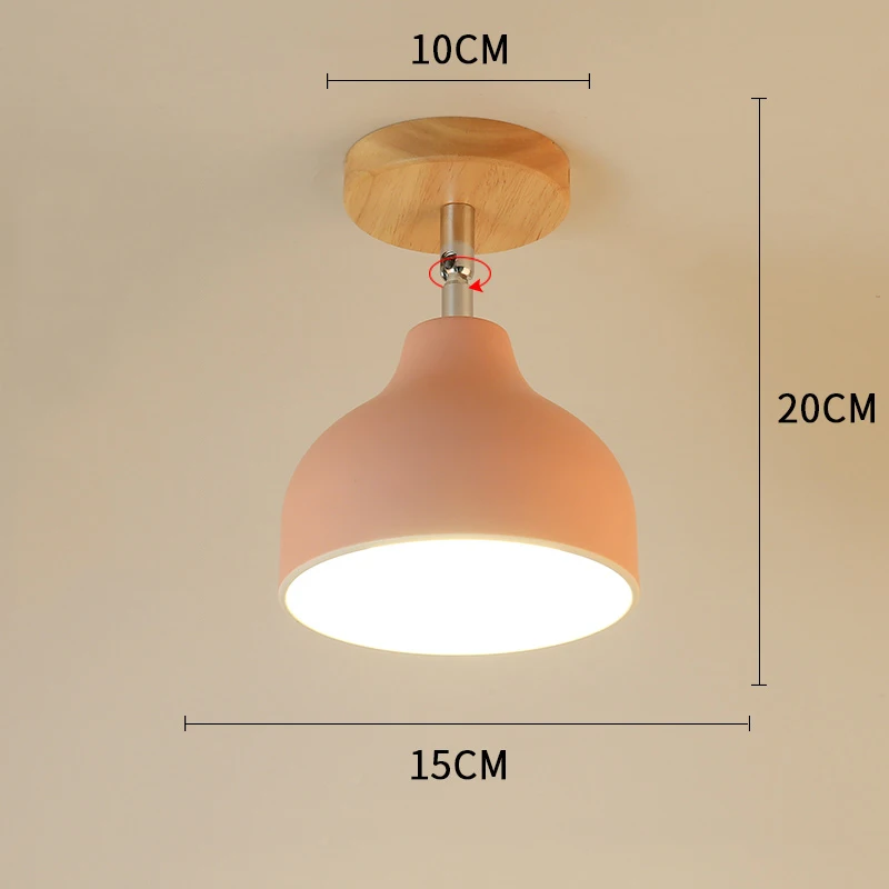 22 no bulb Современные светодиодные потолочные светильники для гостиной спальни скандинавские светодиодные потолочные лампы деревянные лампы для коридора прикроватный Бар Кухня E27 - Цвет корпуса: 22 no bulb