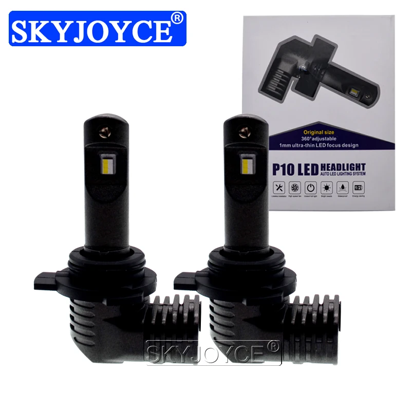SKYJOYCE 1 комплект все в одном дизайн 9012 HIR2 светодиодный фары лампы 12 V 35 W 6000 K 5200LM мини Размеры P10 9012 светодиодный фары передние лампы