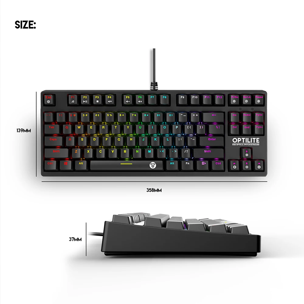 Игровая клавиатура Fantech MK872 RGB светодиодный черный/синий механическая