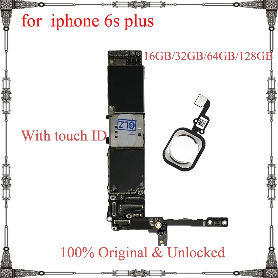 16 ГБ 32 64 128 для iphone 6s plus 6sp материнская плата с/без Touch ID оригинальная
