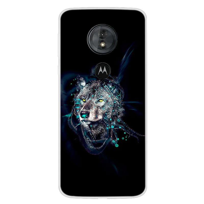 Раскрашенная накладка на заднюю панель для MOTO E5 PLAY чехол телефона из мягкого