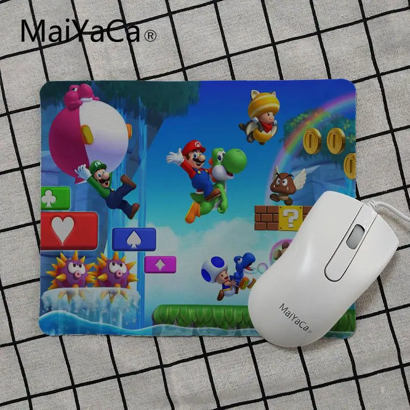 MaiYaCa super mario bros wii уникальная настольная панель коврик для игровой мыши Размер для 18x22 см 25x29 см маленький коврик для мыши