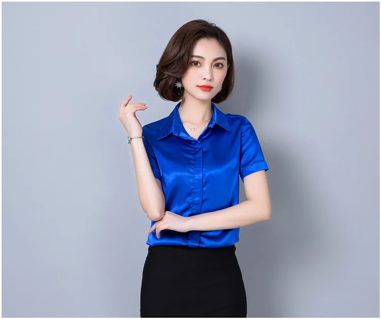 Женские топы и блузки Летняя Повседневная шелковая блуза Harajuku Blusas Feminina топы сексуальные розовые рубашки размера плюс XL/XXXL женские топы
