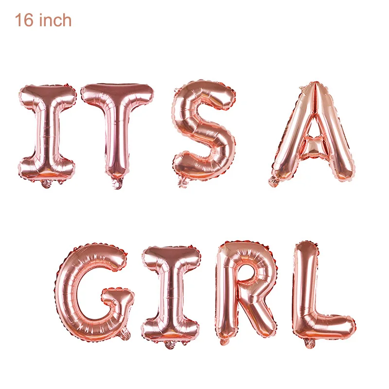 Its a girl Украшения для детского душа, воздушные шары для мальчиков/девочек, буквенные фольга, воздушный шар, баннер для детского дня рождения, вечерние украшения - Цвет: Its a girl