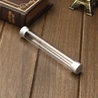 Цилиндрический пластиковый прозрачный чехол для ручки и карандаша, подарочный футляр для коробка для хранения канцтоваров, органайзер для школы и офиса, C26