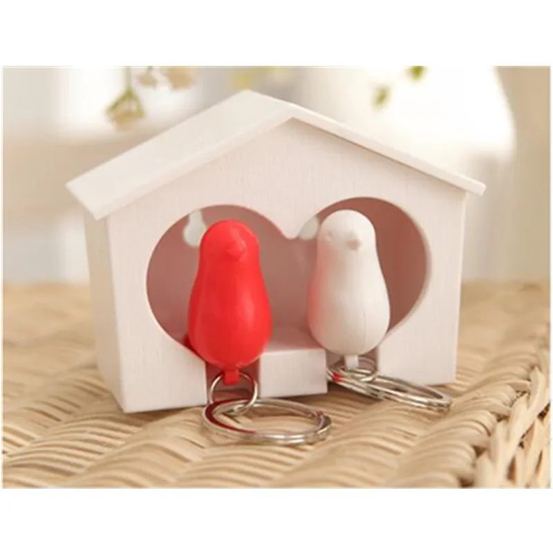Hot Set 2 Bird Keychain + House Nest Whistle Key Holder Chain Ring Keyholder Keyring Hanger Rack | Украшения и аксессуары