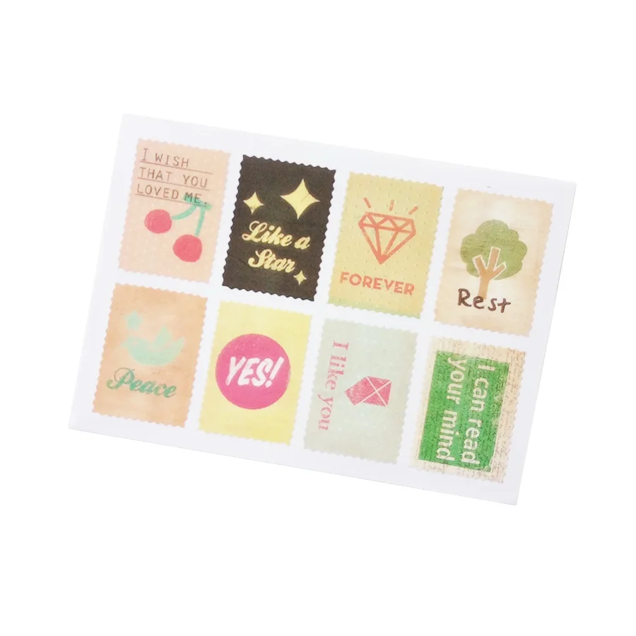 5 упак./лот Винтаж ванили наклейка &quotбашня&quot Романтическая любовь бумажная для