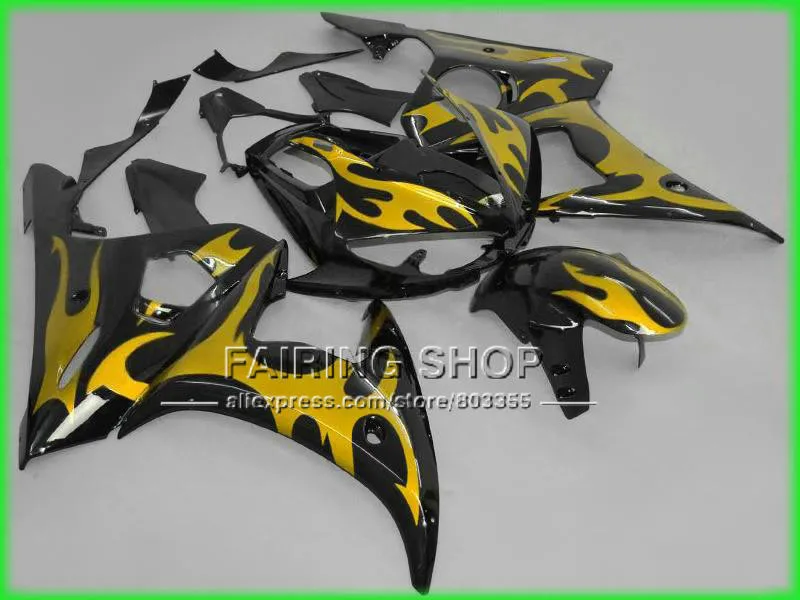 Красный Пламя в черном цвете тела запасных частей для YAMAHA R6 обтекатель комплект 03