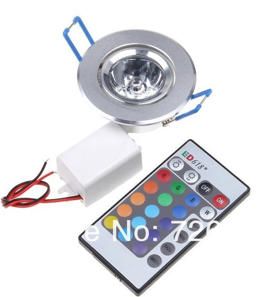 Светодиодные лампы 3 Вт RGB 16 цветов Точечный светильник AC85-265V + инфракрасный пульт