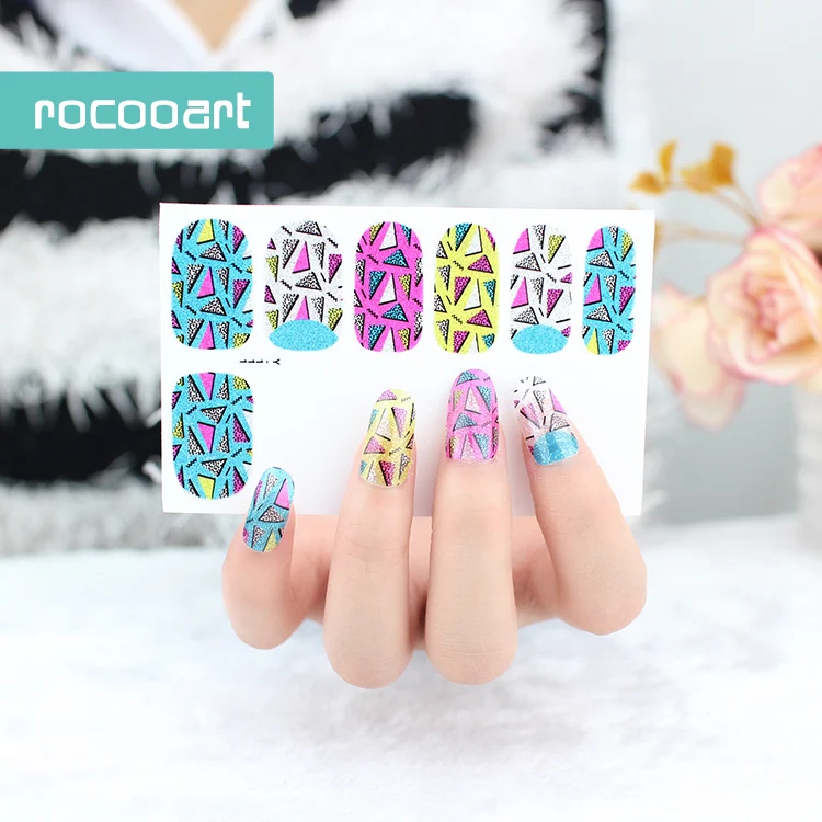 Rocooart Y5111 Фольга для маникюра блестящая наклейка дизайна ногтей цветная в стиле