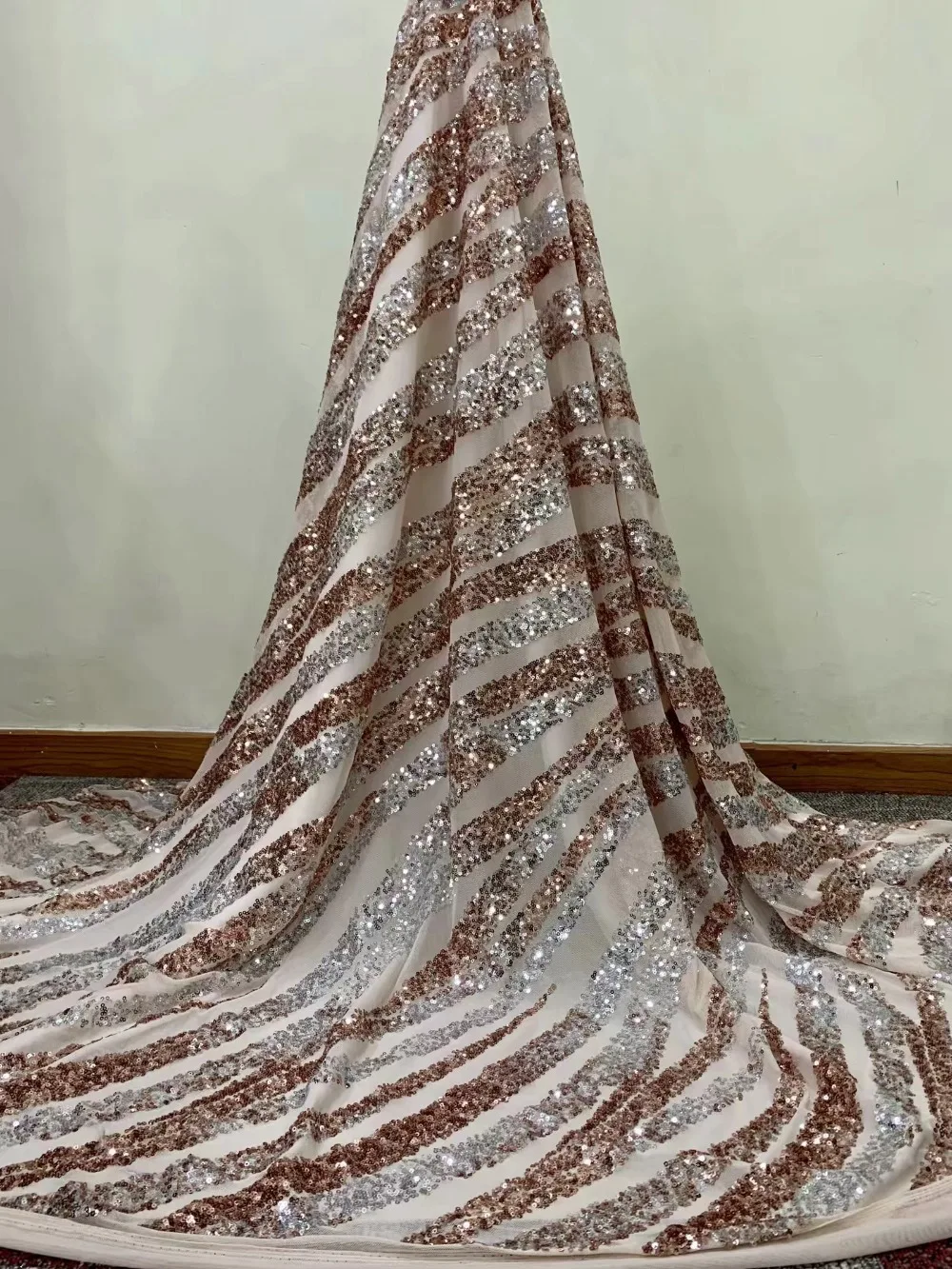 New sequin lace fabric high quality African evening wear Nigerian embroidered mesh | Дом и сад