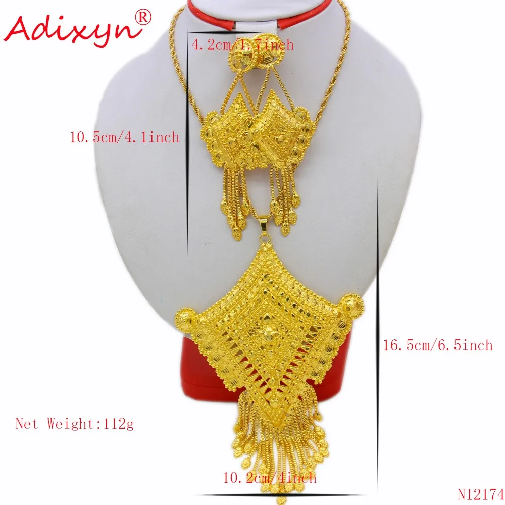 Adixyn индийское ожерелье/Подвеска/серьги в форме четырехугольного атрибута цвет