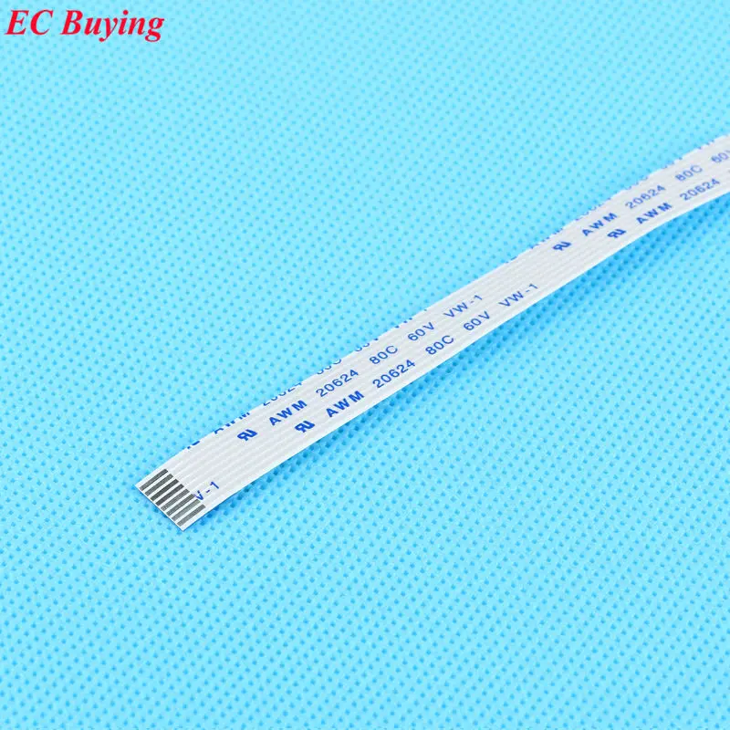 20pcs 100mm Length 8 Pins 1.0mm Pitch FFC FPC Ribbon Flat Cable Forward Direction For TTL | Электронные компоненты и