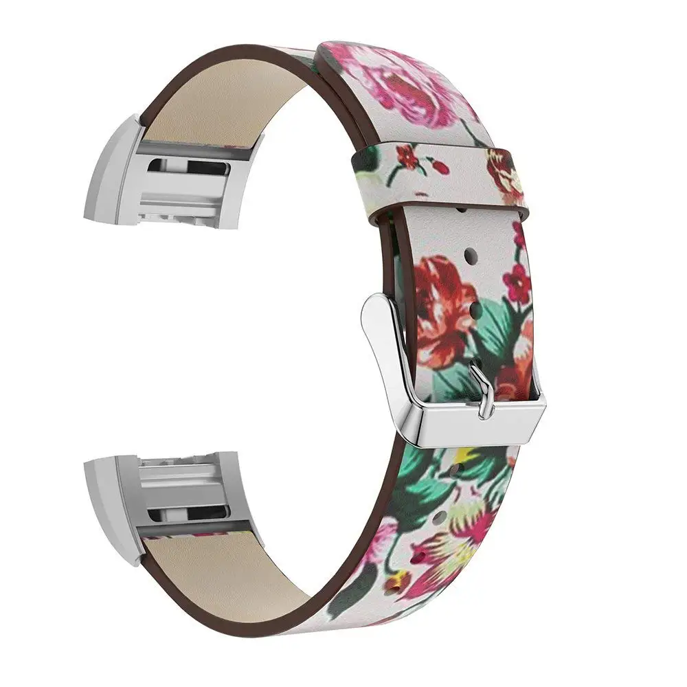 Сменный ремешок из натуральной кожи для Fitbit Charge 2 Smartwatch пасторальный браслет с
