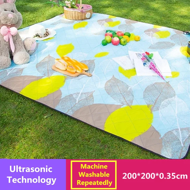 1-Machine Washable Машинная стирка, 200*200 см, коврик для кемпинга, коврик для пикника, коврик для пляжной палатки, одеяло, детский плед, детский коврик, влагостойкий коврик - Цвет: 1-Machine Washable