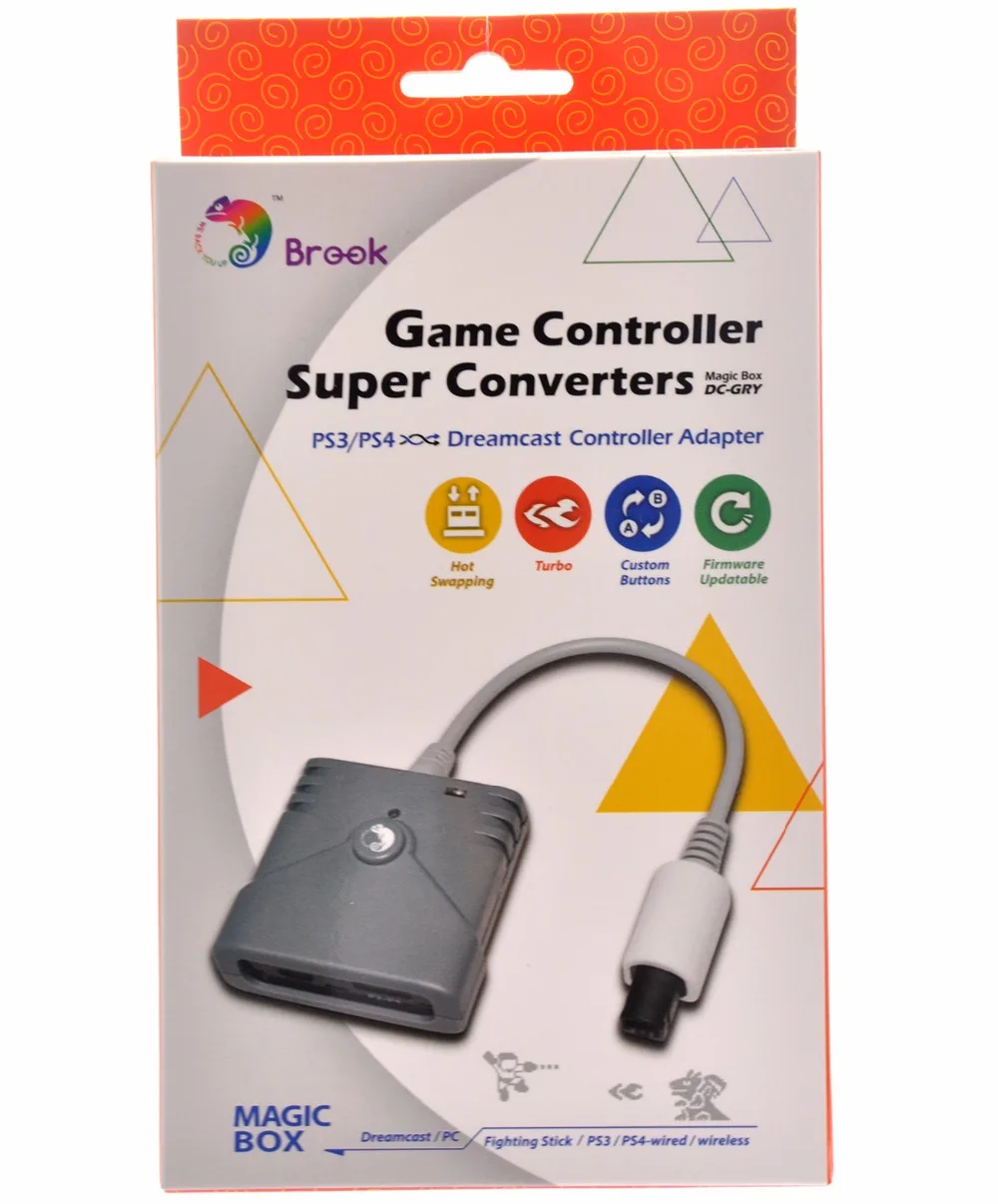 Суперконвертер Brook для PS3/PS4 на адаптер контроллера Dreamcast используется аркадная