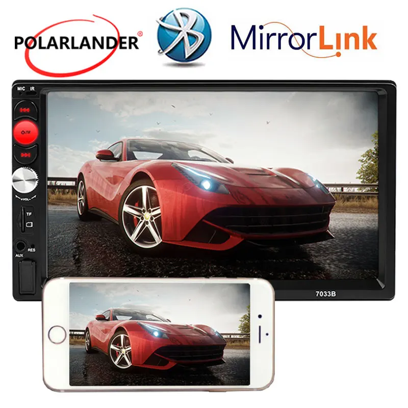 Автомагнитола 2 DIN Bluetooth стерео экран зеркальное AUX USB TF сенсорный 7 дюймов MP5 MP4