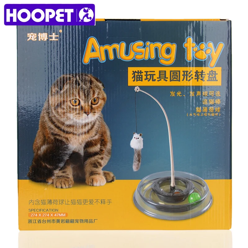 HOOPET кошка игрушка круглый игрушечный поворотный стол Кот Прорезыватель с