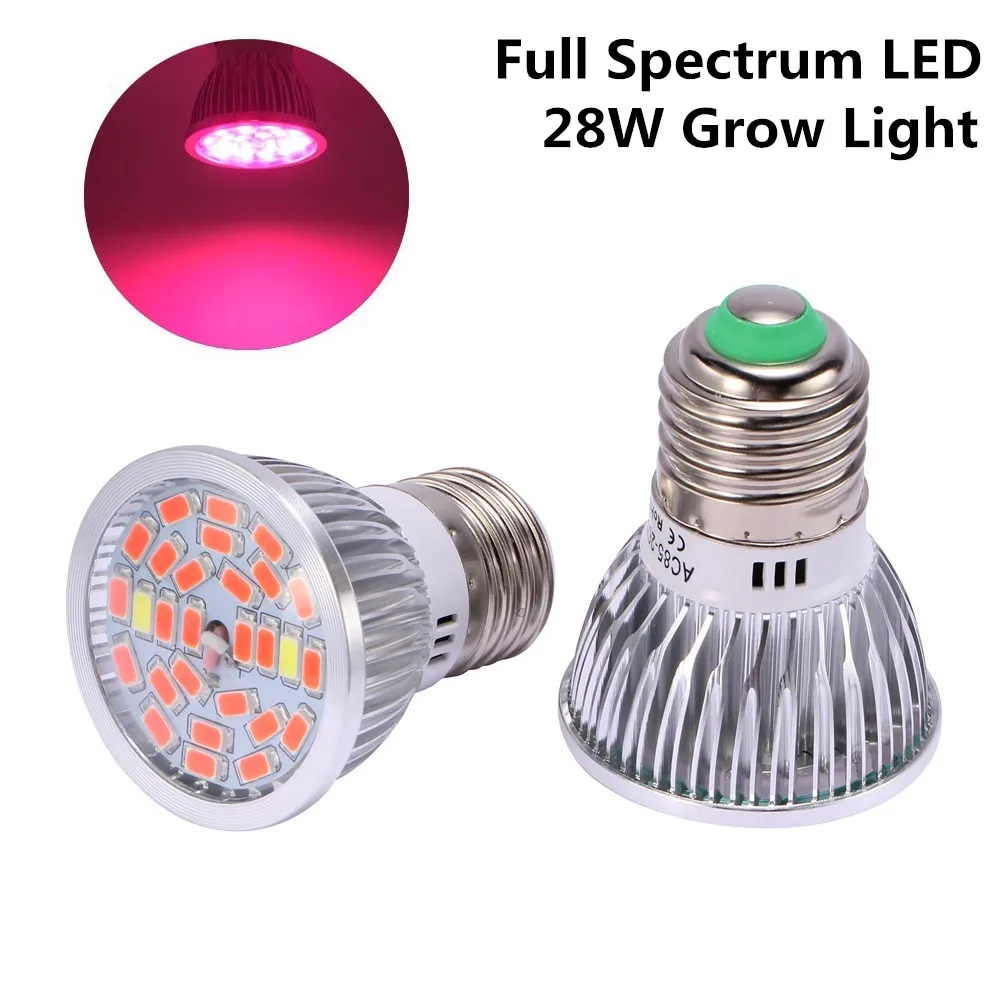 Лампа светодиодная полного спектра для выращивания растений Е27 18/28 Вт 110 В 220 |