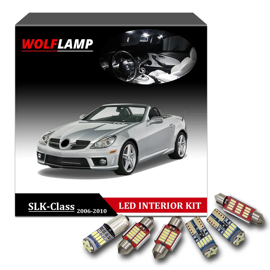 Wolflamp 15 шт. светодиодная интерьерная с Canbus автомобильный светильник s для 2006-2010