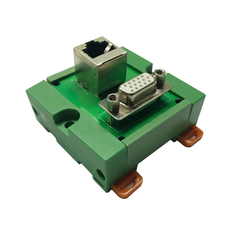 DB15 Женский к RJ45 вертикальный breakout доска D SUB женский din рейку|Соединители| |