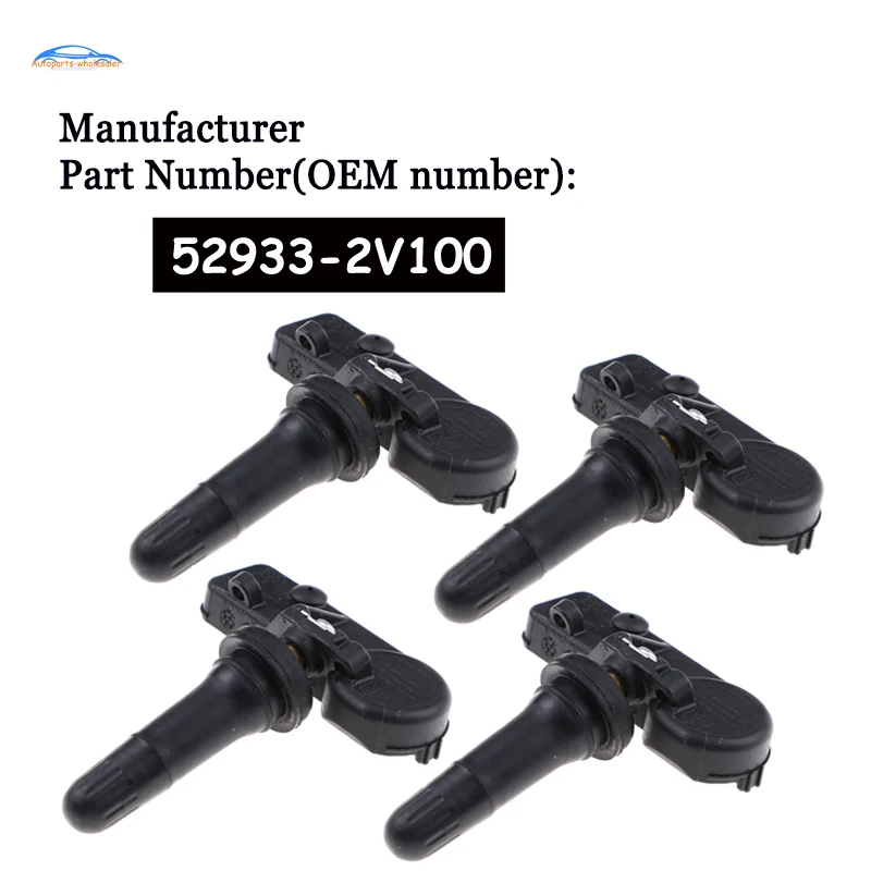 

4 pcs/lot 52933-2V100 529332V100 For Hyundai Velostar Kia Car TPMS Tire Pressure Sensor Monitor 433MHz car accessories