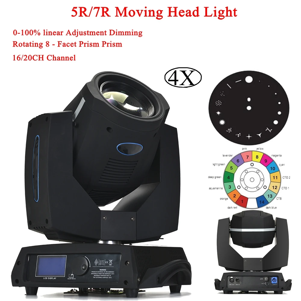 

2021 NEW Product 5R 200W / 7R 230W Optional Yodn Lamp Bulb Moving Head Beam Light DMX512 Laser Disco DJ Party Stage Lighting